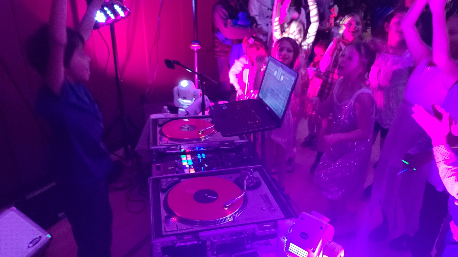 DJ Emerson of Denver's Best DJs got a chance to tag team DJ this Elementary School party at his own school for the Coyote Hills Winter Ball Christmas Party